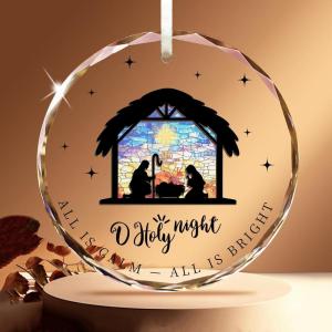 House Warming Gifts for New Home, 2025 Christmas Ornament New Home Essentials Housewariming Decor Gift Hanging Indoor Outdoor Decoration Stocking Stuffers for Teens(O Holy Night)