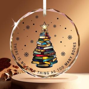 House Warming Gifts for New Home, 2025 Christmas Ornament New Home Essentials Housewariming Decor Gift Hanging Indoor Outdoor Decoration Stocking Stuffers for Teens(Book tree)