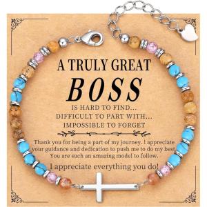 Cross Bracelet for Women, Christian Gifts for Women Valentines Day Gifts for Her Easter Basket Stuffers for Teens Beaded Bracelets Adjustable Faith Religious Confirmation Communion Bracelet for Best Friend Daughter Mom Faith Birthday Anniversary Jewelry(Turquoise 1)