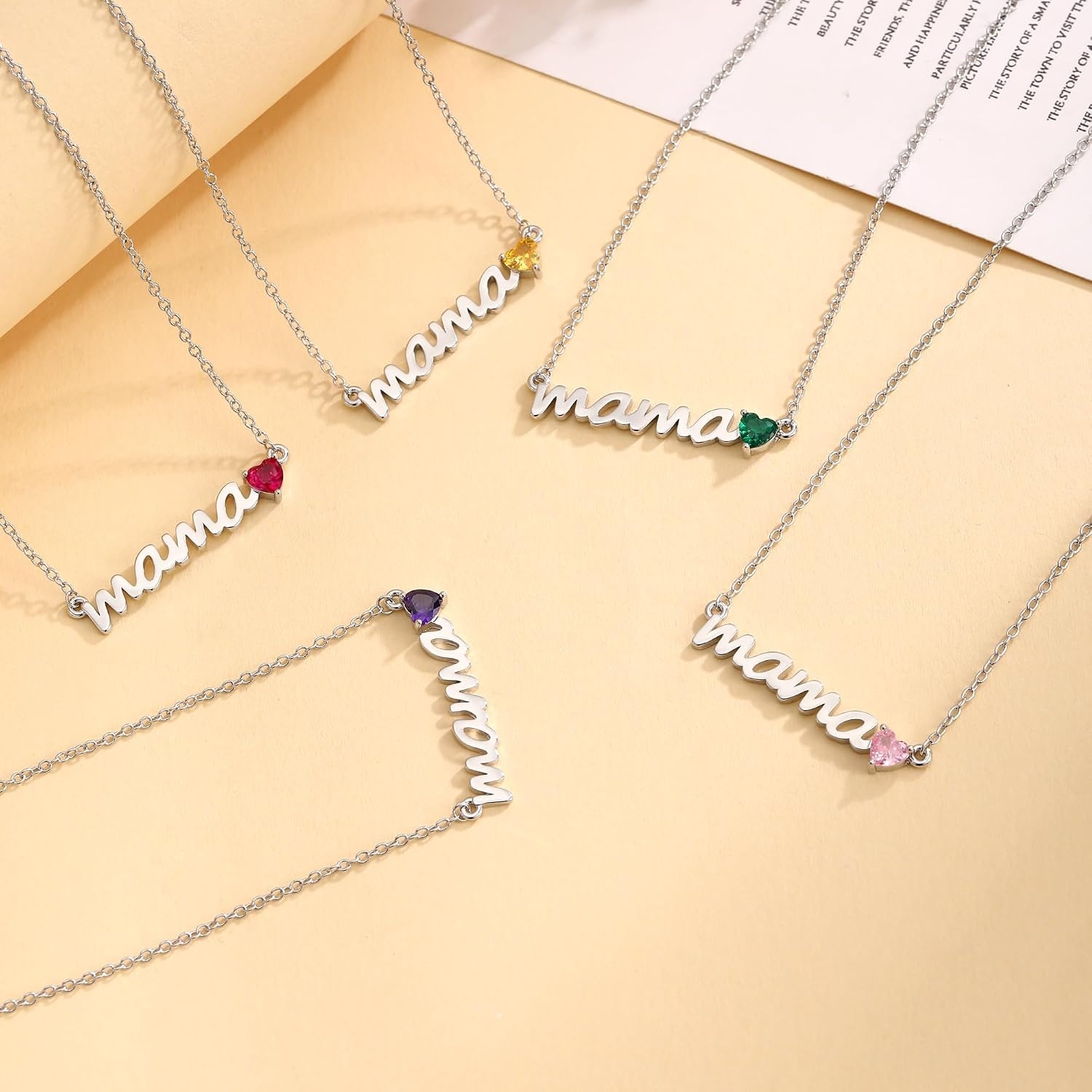 image:imageBtysun Birthday Gifts for Mom Birthstone Necklace for Mom 14K Gold Plated Mama Necklace Trendy Stocking Stuffers for Her Christmas Brithday Jewelry Gifts for Moms Mothers Mother in Law01aJanGarnet