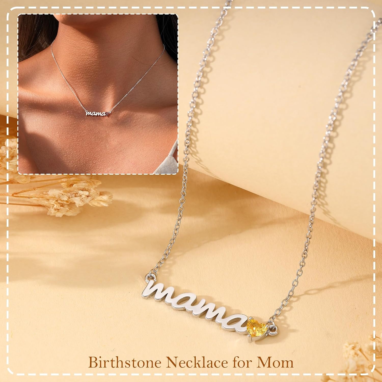 image:imageBtysun Birthday Gifts for Mom Birthstone Necklace for Mom 14K Gold Plated Mama Necklace Trendy Stocking Stuffers for Her Christmas Brithday Jewelry Gifts for Moms Mothers Mother in Law02aFebAmethyst