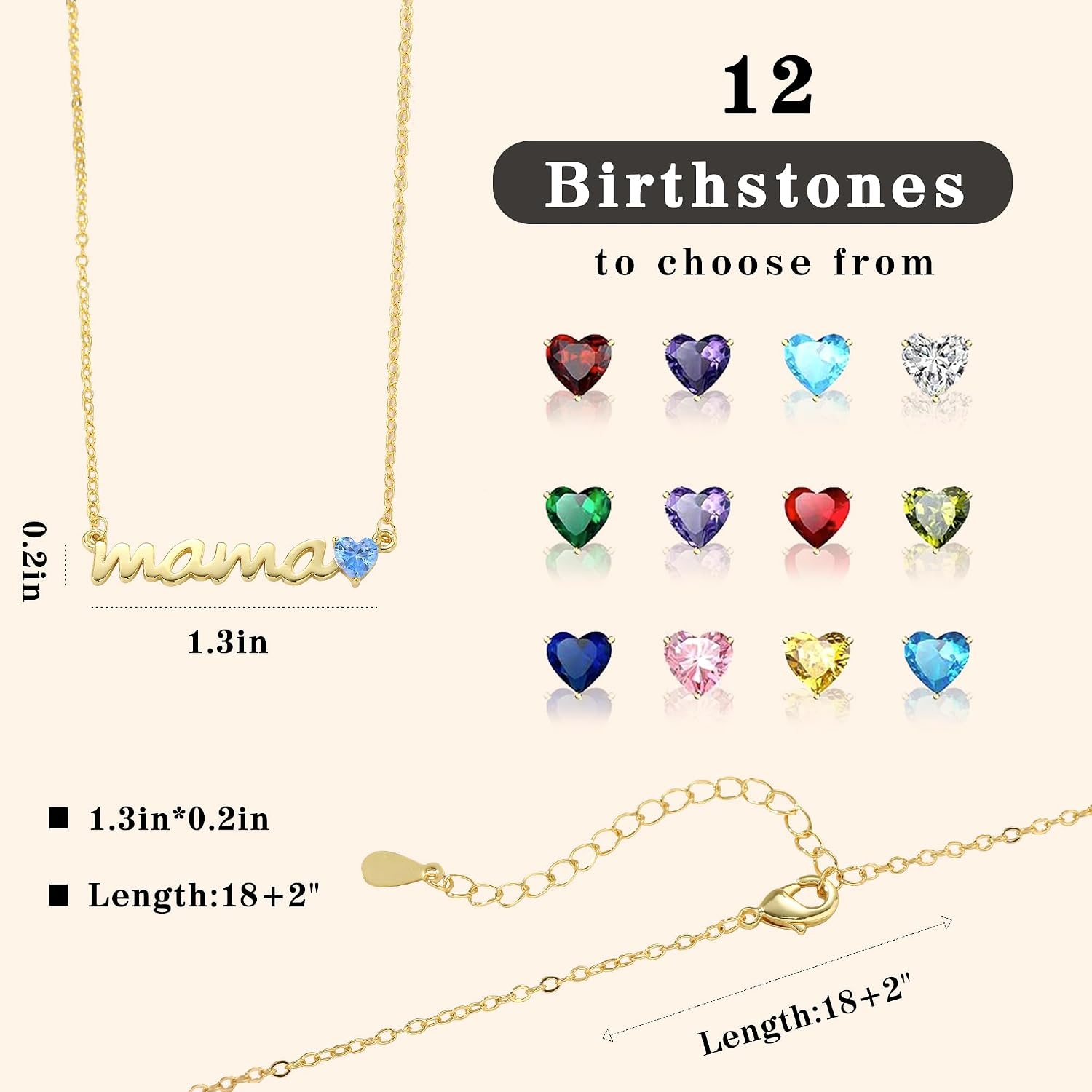 image:imageBtysun Birthday Gifts for Mom Birthstone Necklace for Mom 14K Gold Plated Mama Necklace Trendy Stocking Stuffers for Her Christmas Brithday Jewelry Gifts for Moms Mothers Mother in Law04AprCrystal