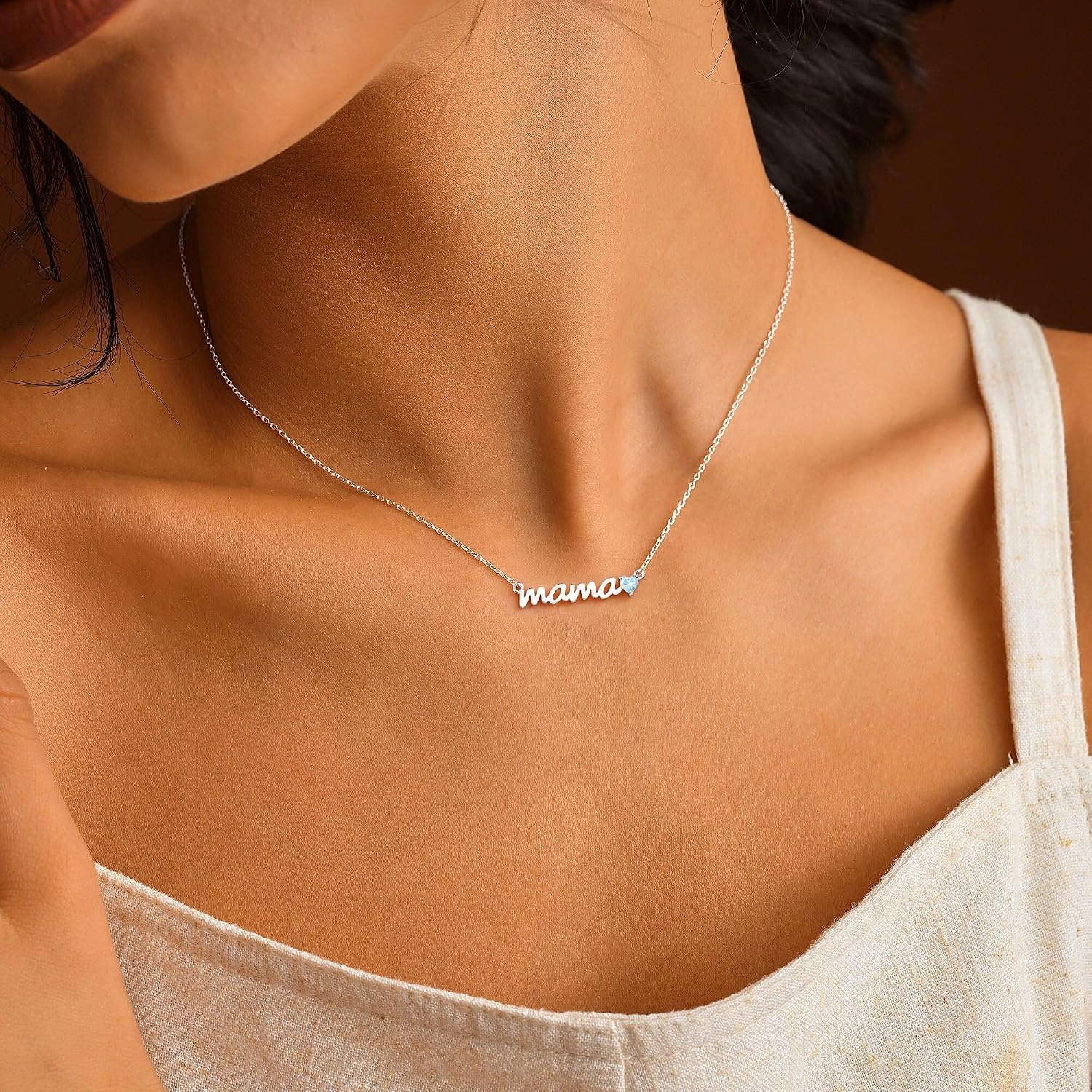 image:imageBtysun Birthday Gifts for Mom Birthstone Necklace for Mom 14K Gold Plated Mama Necklace Trendy Stocking Stuffers for Her Christmas Brithday Jewelry Gifts for Moms Mothers Mother in Law03aMarAquamarine