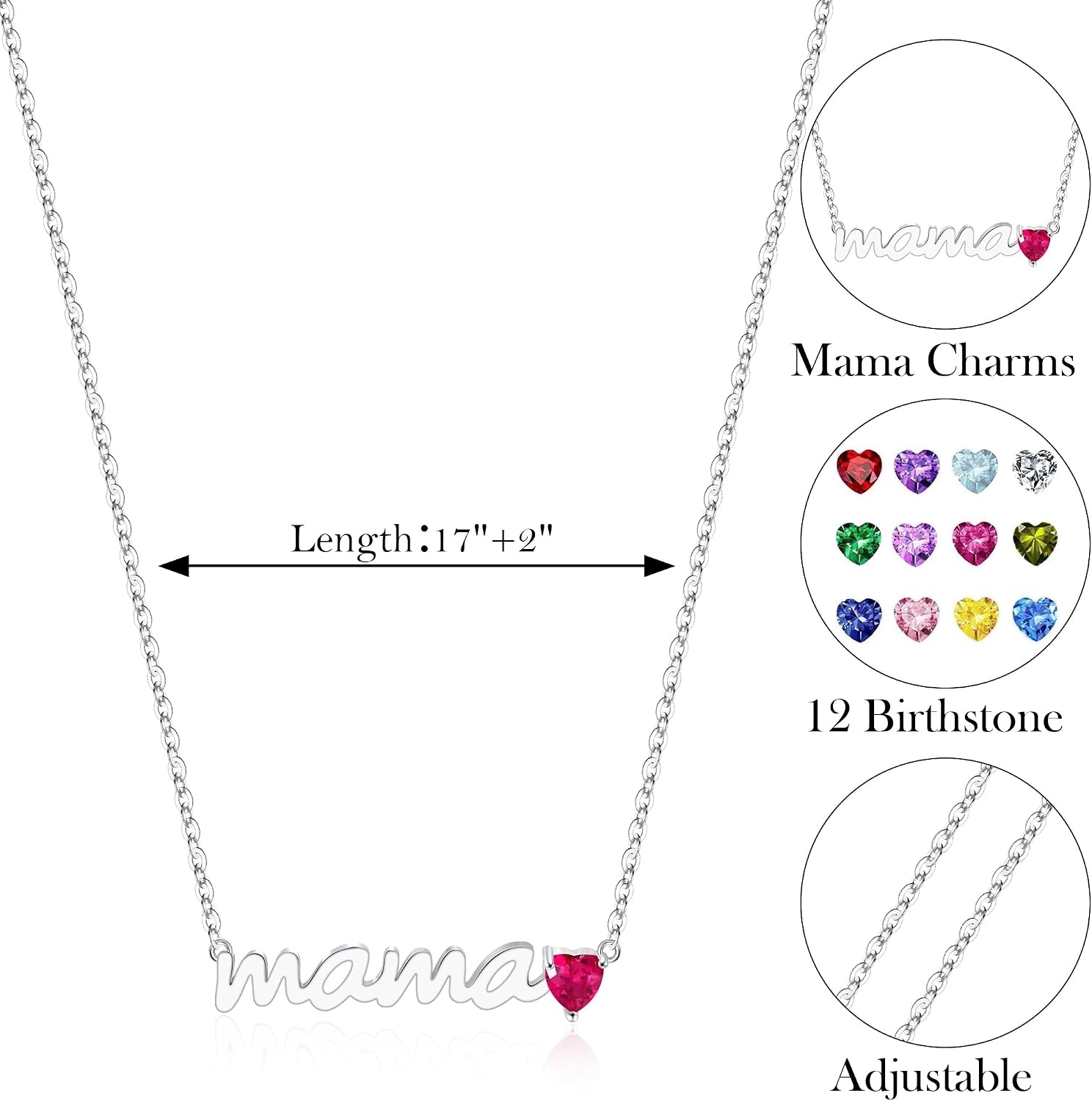 image:imageBtysun Birthday Gifts for Mom Birthstone Necklace for Mom 14K Gold Plated Mama Necklace Trendy Stocking Stuffers for Her Christmas Brithday Jewelry Gifts for Moms Mothers Mother in Law04aAprCrystal