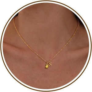 Btysun Birthstone Necklace for Women Birthday Gifts for Teen 14K Filled Gold Initial Necklace Initial A-Z Birthstone Pendant Necklace Mom Birthday Gifts Valentine’s Day Gift for Girlfriend Her(11-Nov-Citrine)