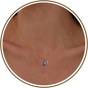 Btysun Birthstone Necklace for Women Birthday Gifts for Teen 14K Filled Gold Initial Necklace Initial A-Z Birthstone Pendant Necklace Mom Birthday Gifts Valentine’s Day Gift for Girlfriend Her(09-Sep-Sapphire)